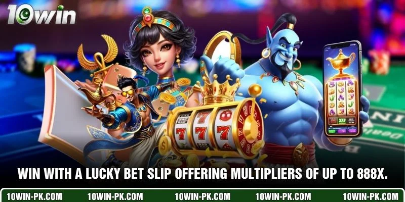 Win with a lucky bet slip offering multipliers of up to 888x.